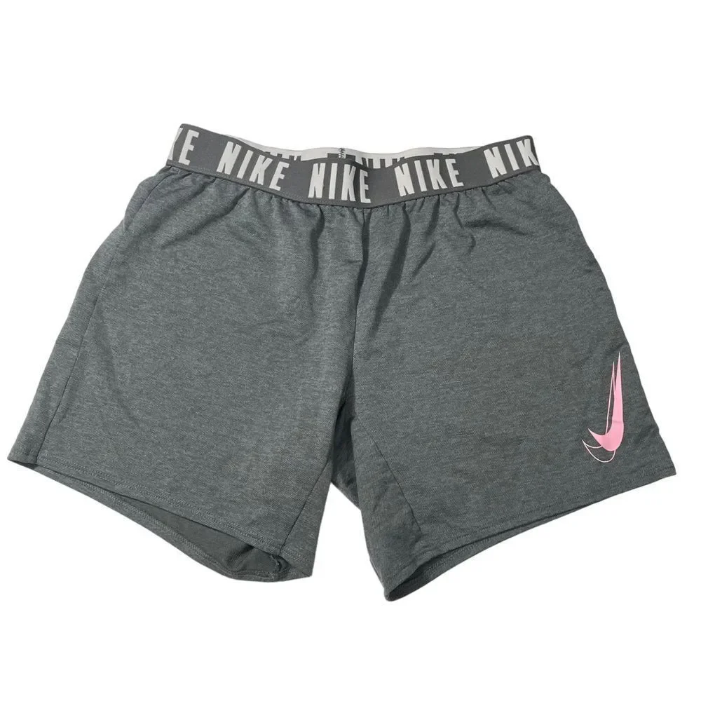 Nike Grey Logo Waistband Athletic Shorts
